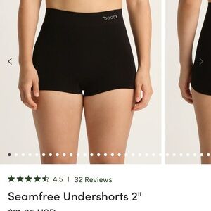 Boody Black Seamfree Undershorts M
